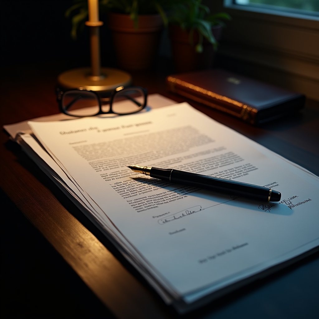 Close-up of Croatian cooperative legal documents and registration papers spread on a desk, selective focus